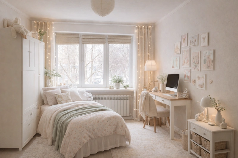 Дизайн интерьера в стиле Хюгге — Спальня от нейросети RoomGPT