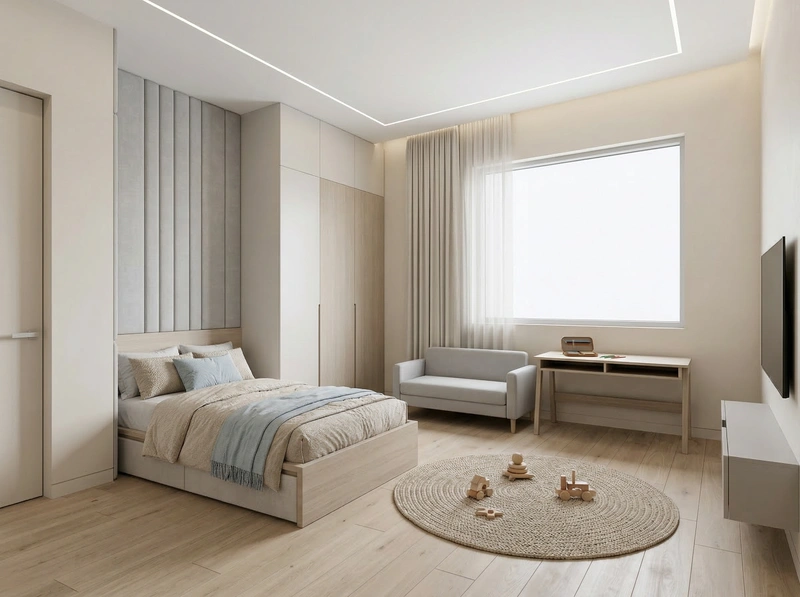 Дизайн интерьера в стиле Минимализм — Детская от нейросети RoomGPT