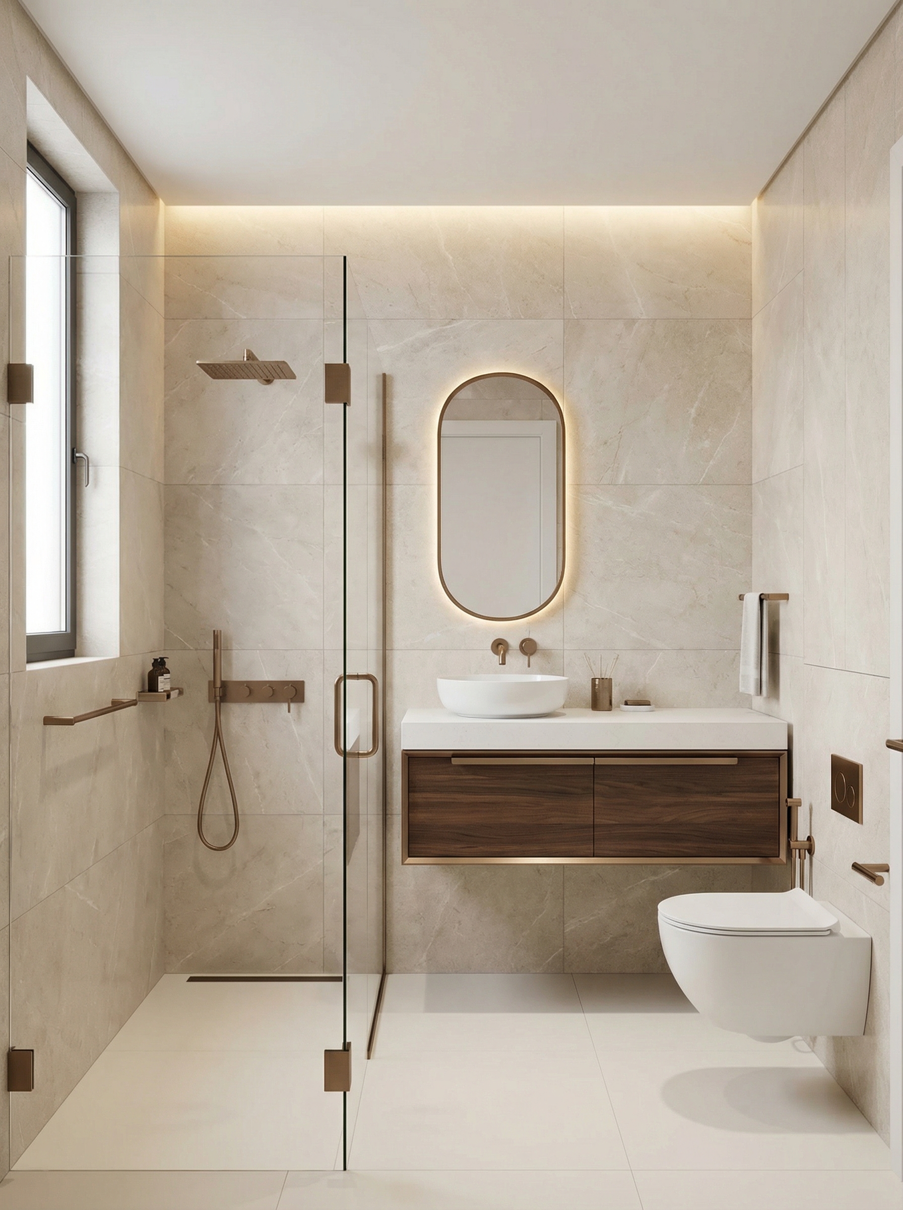 Дизайн ванной в стиле Минимализм — фото интерьера от нейросети RoomGPT