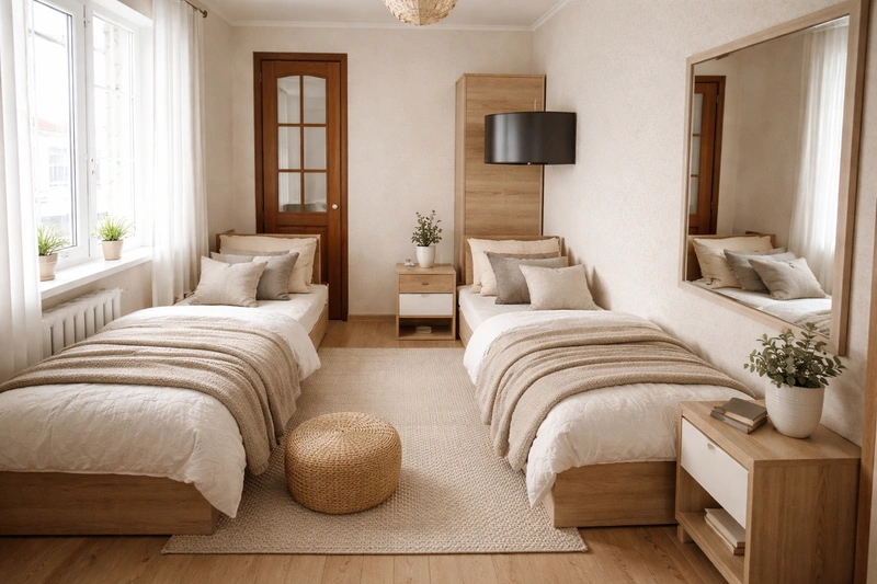 Дизайн интерьера в стиле Хюгге — Спальня от нейросети RoomGPT