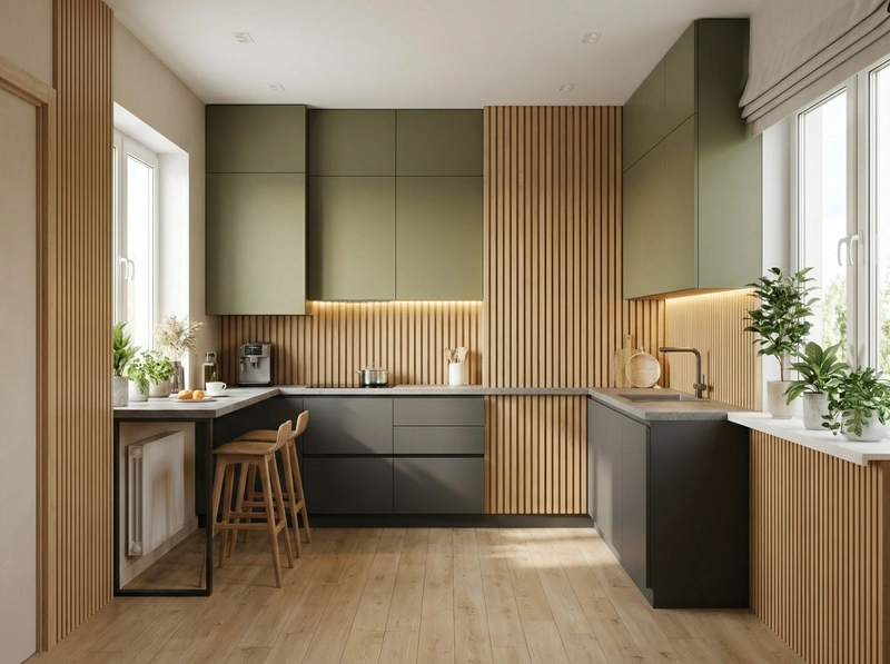 Дизайн интерьера в стиле Хюгге — Кухня от нейросети RoomGPT