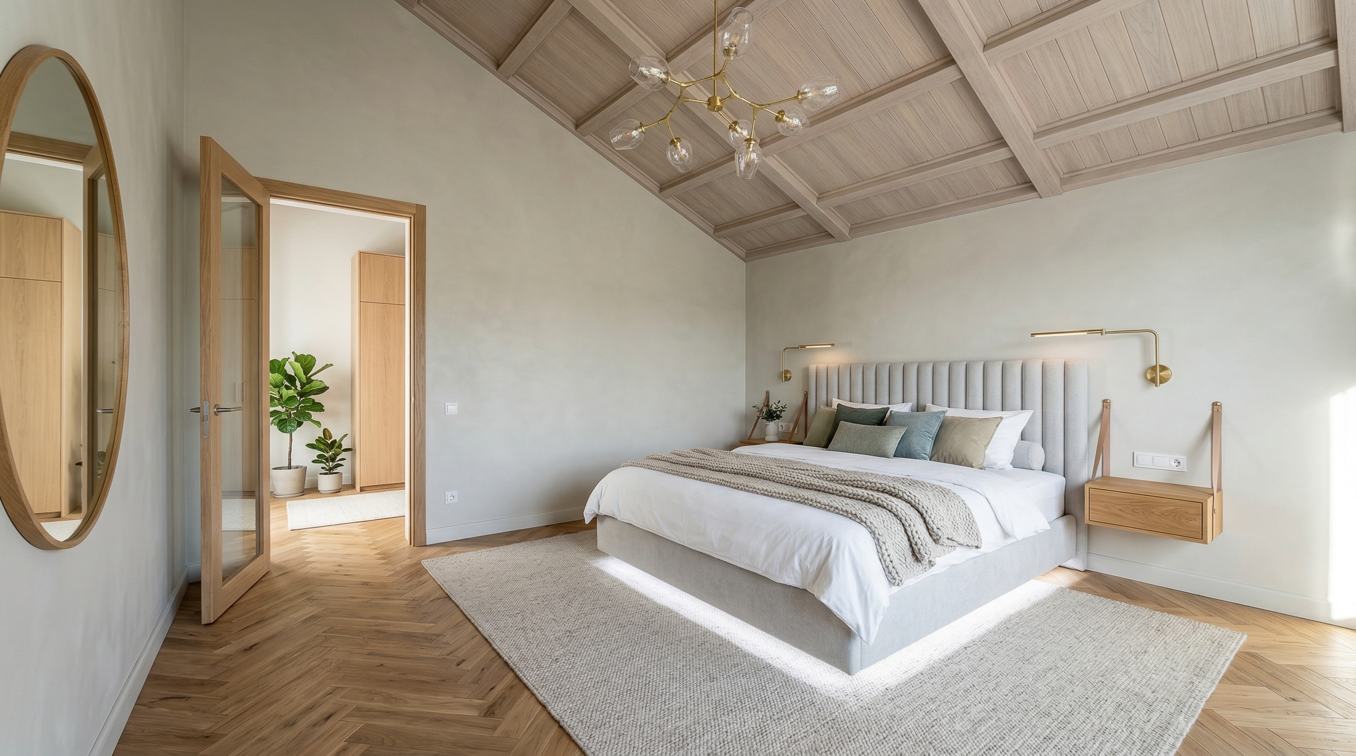 Дизайн Спальня в стиле Сканди от нейросети RoomGPT