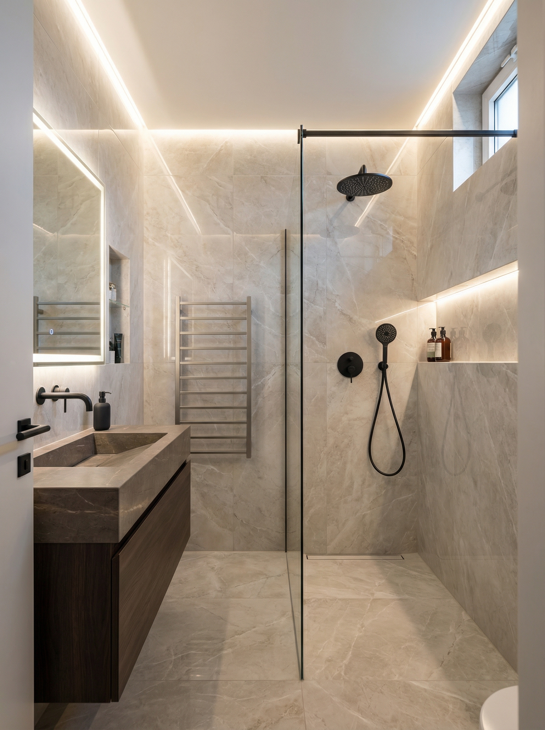 Дизайн ванной в стиле Минимализм — фото интерьера от нейросети RoomGPT