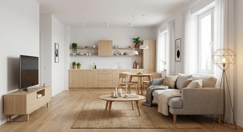 Дизайн интерьера в стиле Хюгге — Гостиная от нейросети RoomGPT