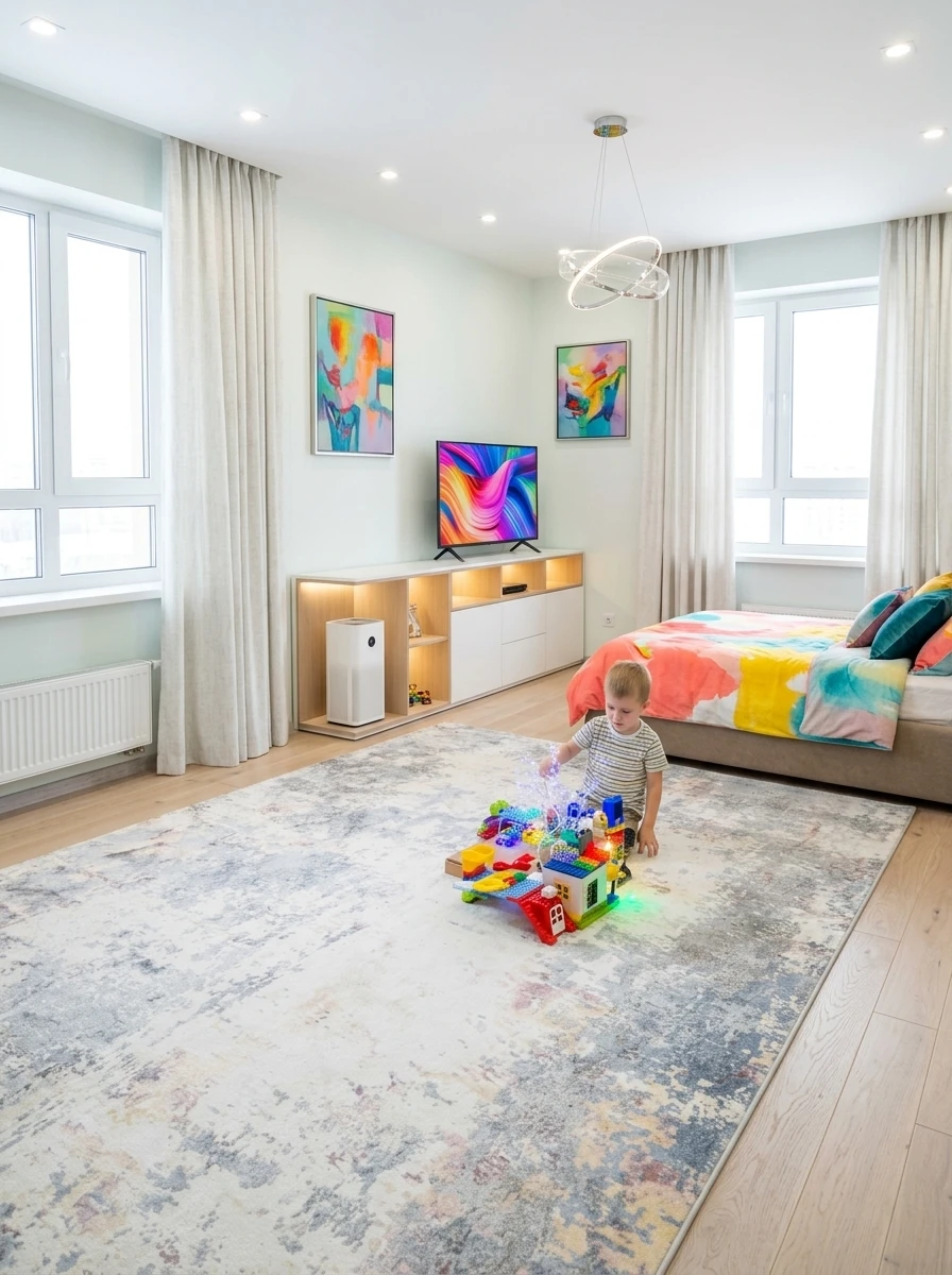 Дизайн гостиной в стиле Контемпорари — фото интерьера от нейросети RoomGPT