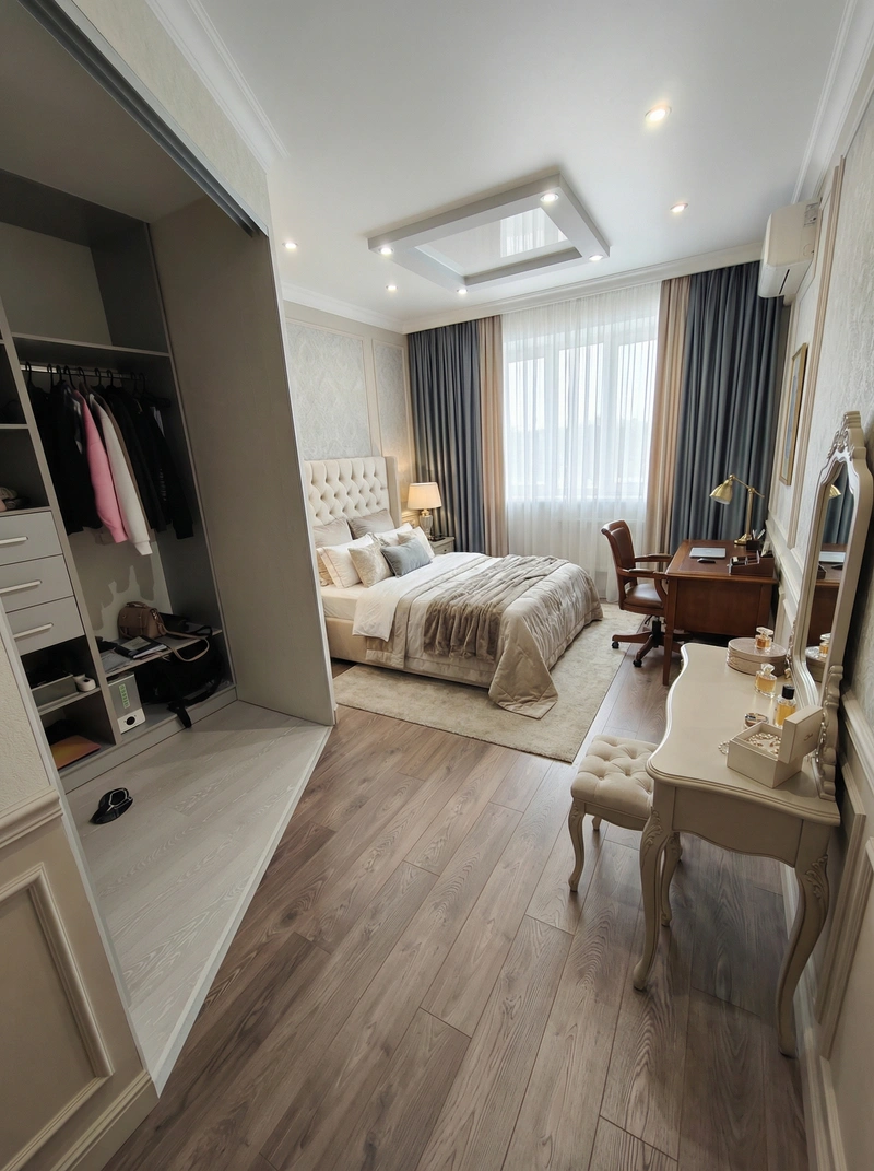 Дизайн интерьера в стиле Классика — Спальня от нейросети RoomGPT