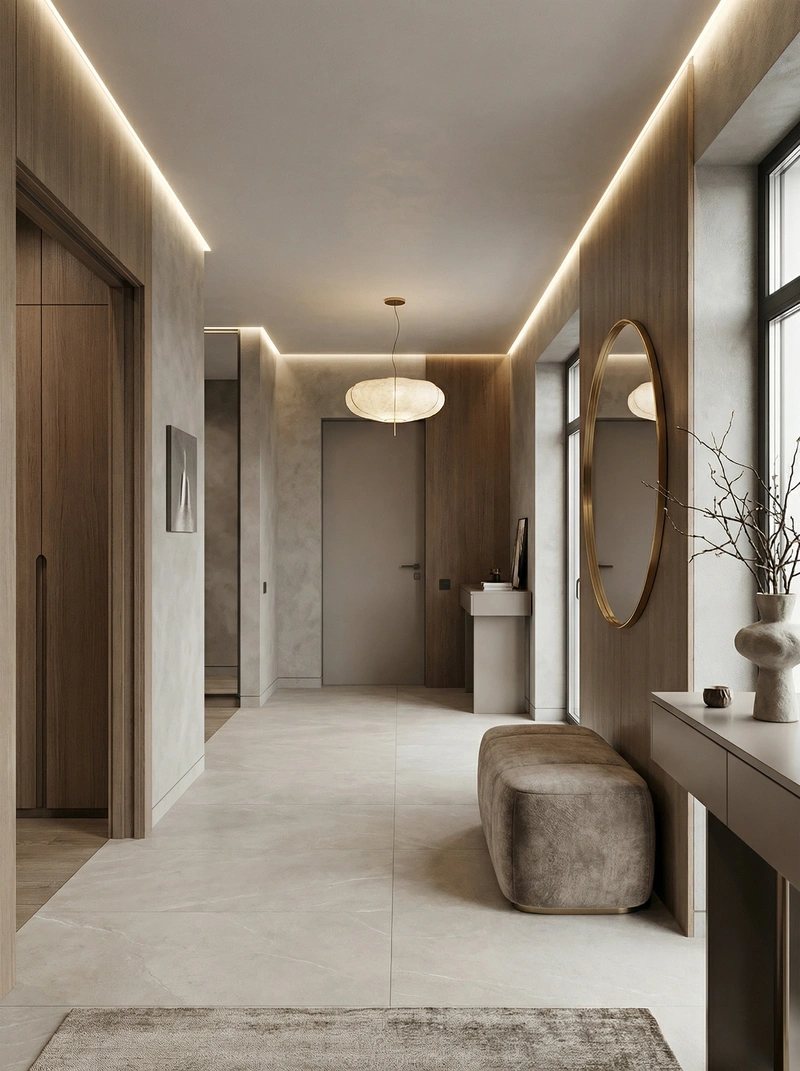 Дизайн интерьера в стиле Контемпорари — Прихожая от нейросети RoomGPT