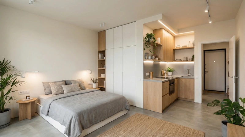 Дизайн интерьера в стиле Минимализм — Гостиная от нейросети RoomGPT