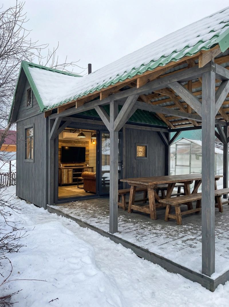 Дизайн гостиной в стиле Лофт — фото интерьера от нейросети RoomGPT