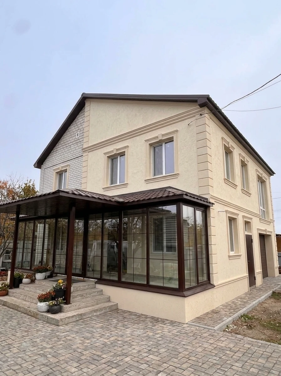 Дизайн фасада в стиле Неоклассика — Фасад от нейросети RoomGPT