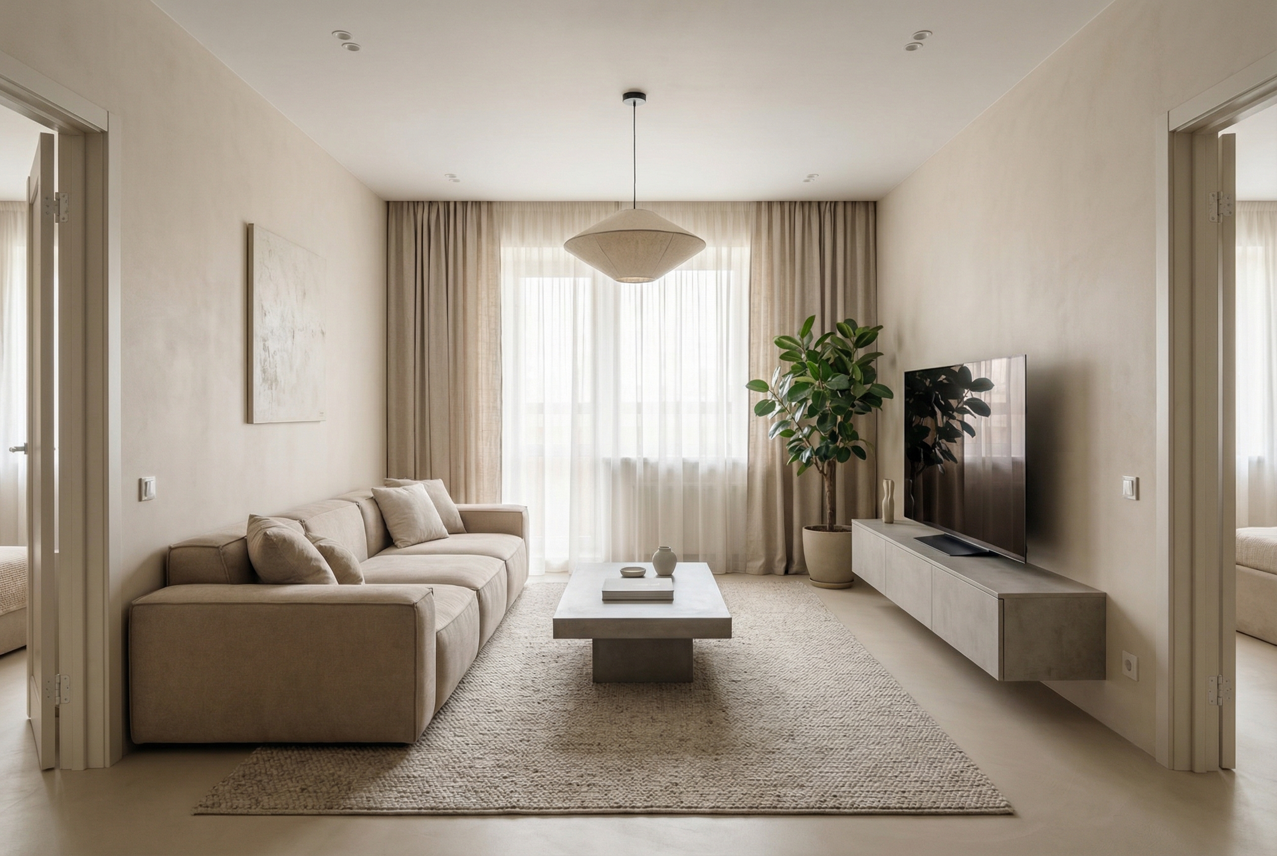 Дизайн гостиной в стиле Минимализм — фото интерьера от нейросети RoomGPT