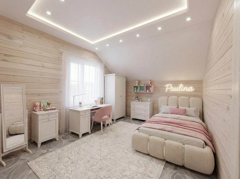 Дизайн интерьера в стиле Неоклассика — Детская от нейросети RoomGPT