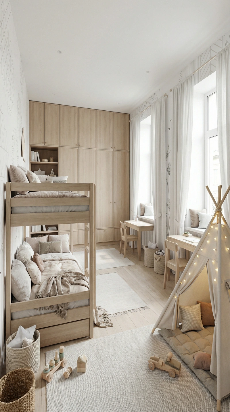 Дизайн интерьера в стиле Хюгге — Детская от нейросети RoomGPT