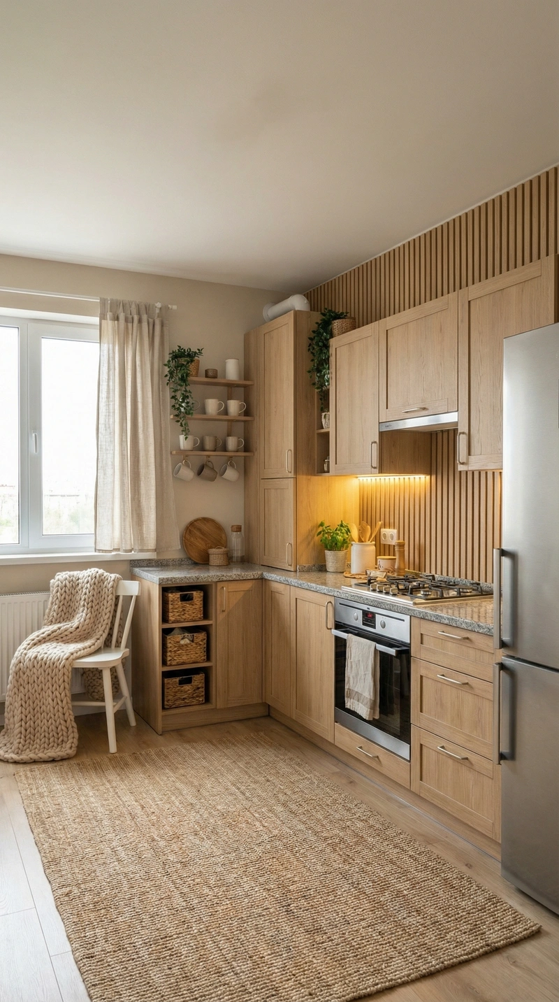 Дизайн интерьера в стиле Хюгге — Кухня от нейросети RoomGPT