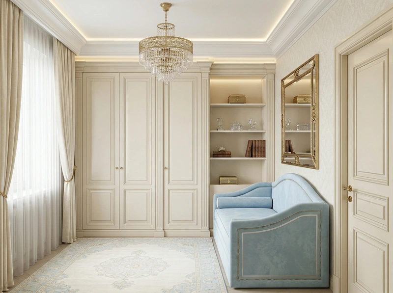 Дизайн гостиной в стиле Неоклассика — фото интерьера от нейросети RoomGPT