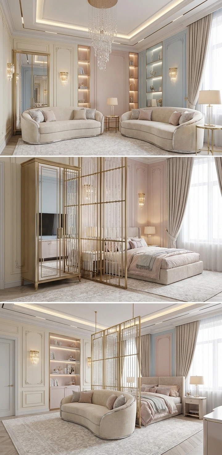 Дизайн интерьера в стиле Неоклассика — Гостиная от нейросети RoomGPT