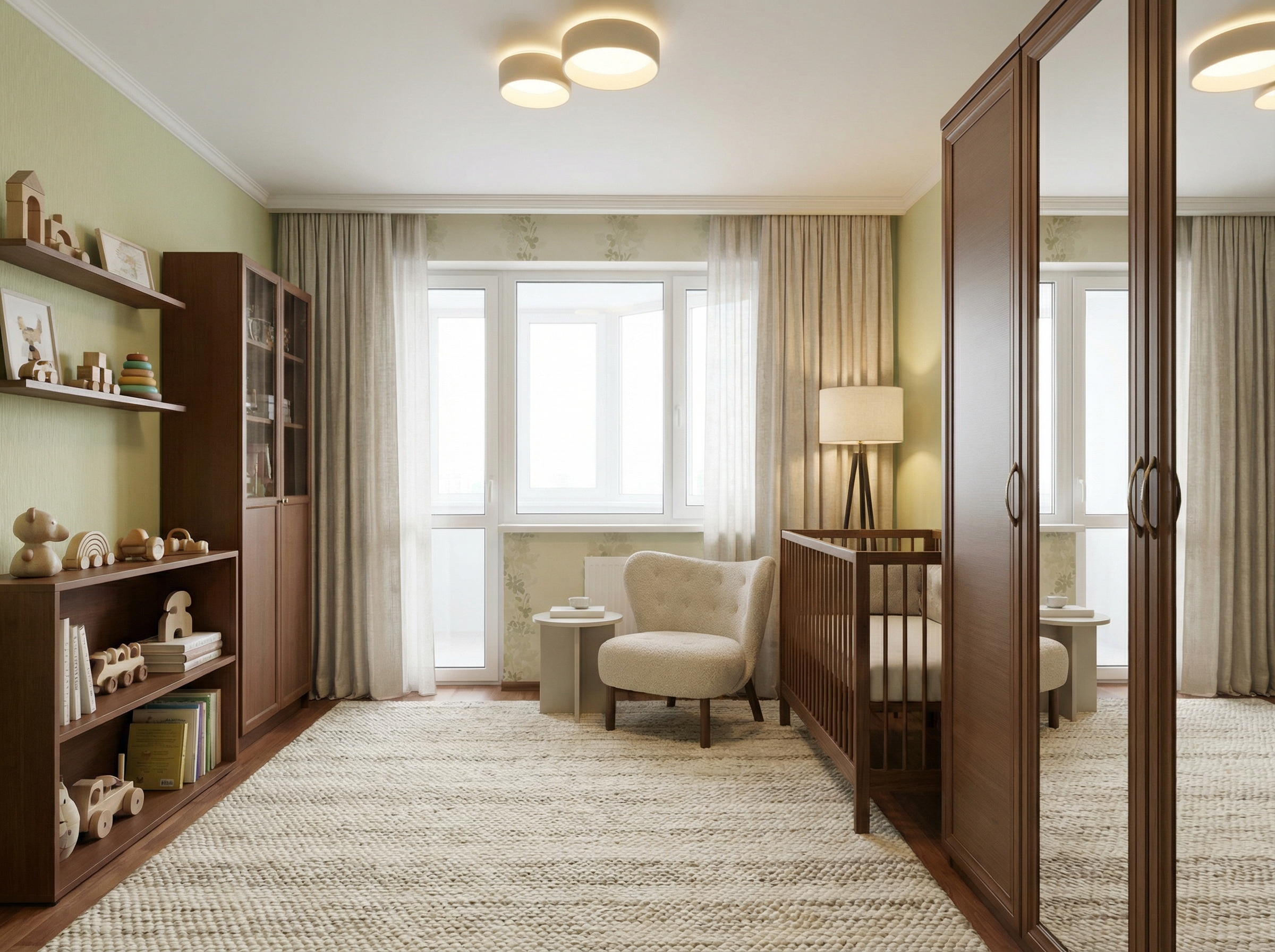 Дизайн детской в стиле Минимализм — фото интерьера от нейросети RoomGPT