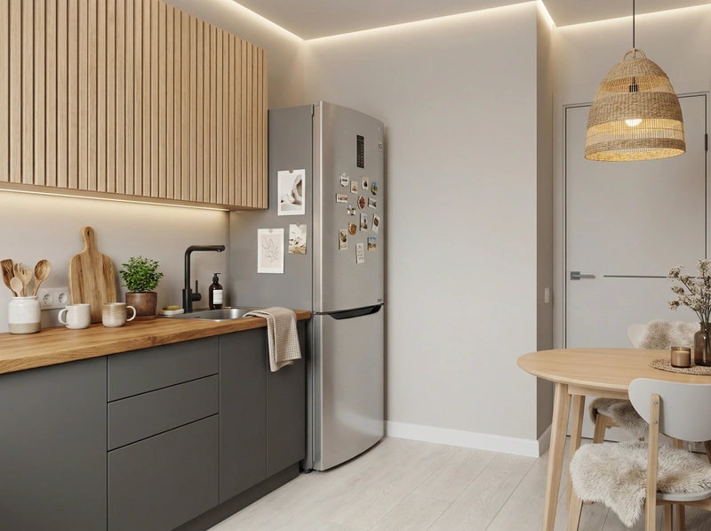 Дизайн интерьера в стиле Хюгге — Кухня от нейросети RoomGPT