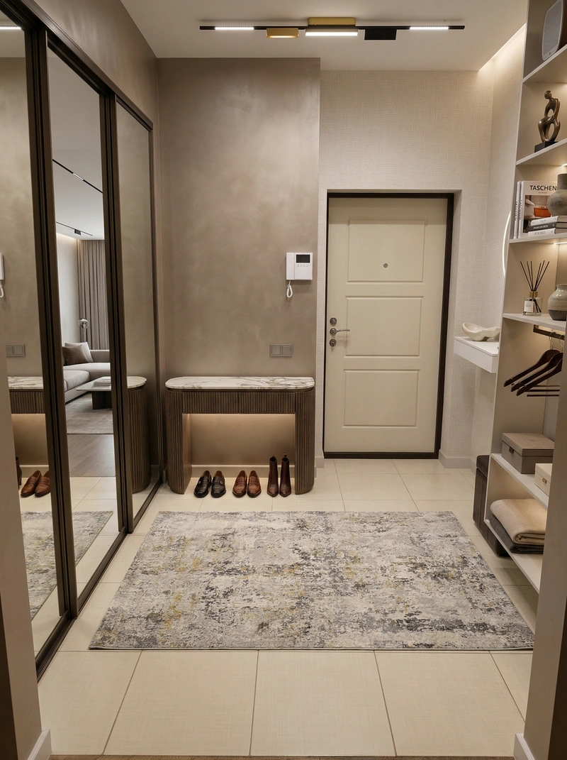 Дизайн интерьера в стиле Контемпорари — Гостиная от нейросети RoomGPT