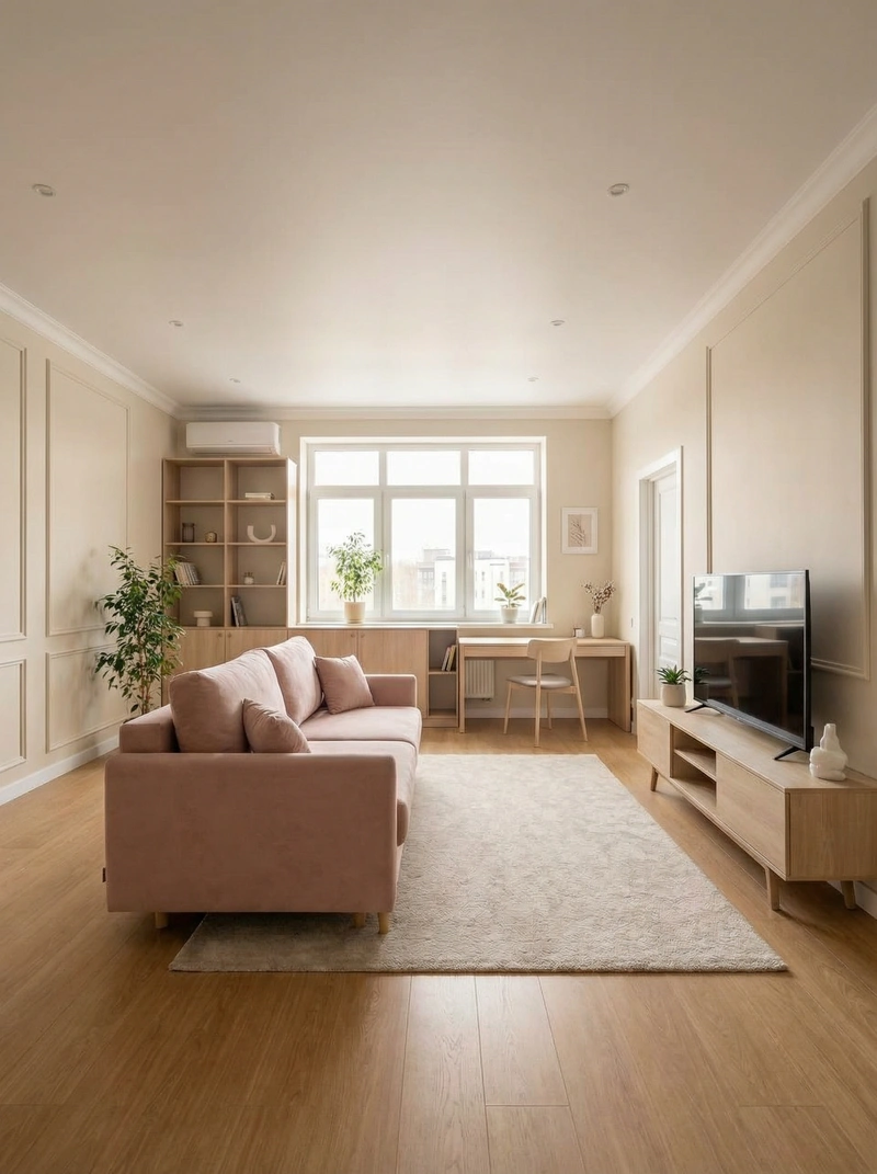 Дизайн интерьера в стиле Сканди — Гостиная от нейросети RoomGPT