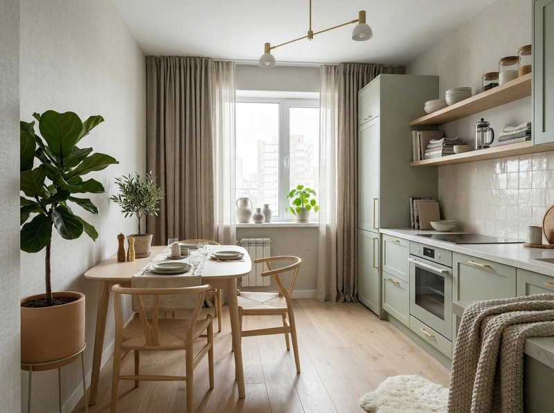 Дизайн гостиной в стиле Хюгге — фото интерьера от нейросети RoomGPT