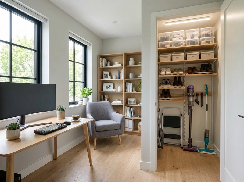 Дизайн интерьера в стиле Хюгге — Кабинет от нейросети RoomGPT