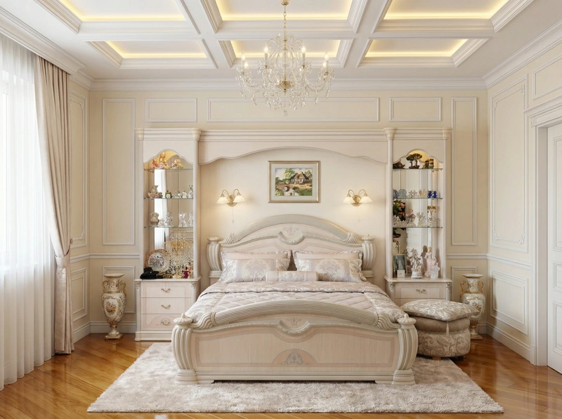 Дизайн интерьера в стиле Классика — Спальня от нейросети RoomGPT