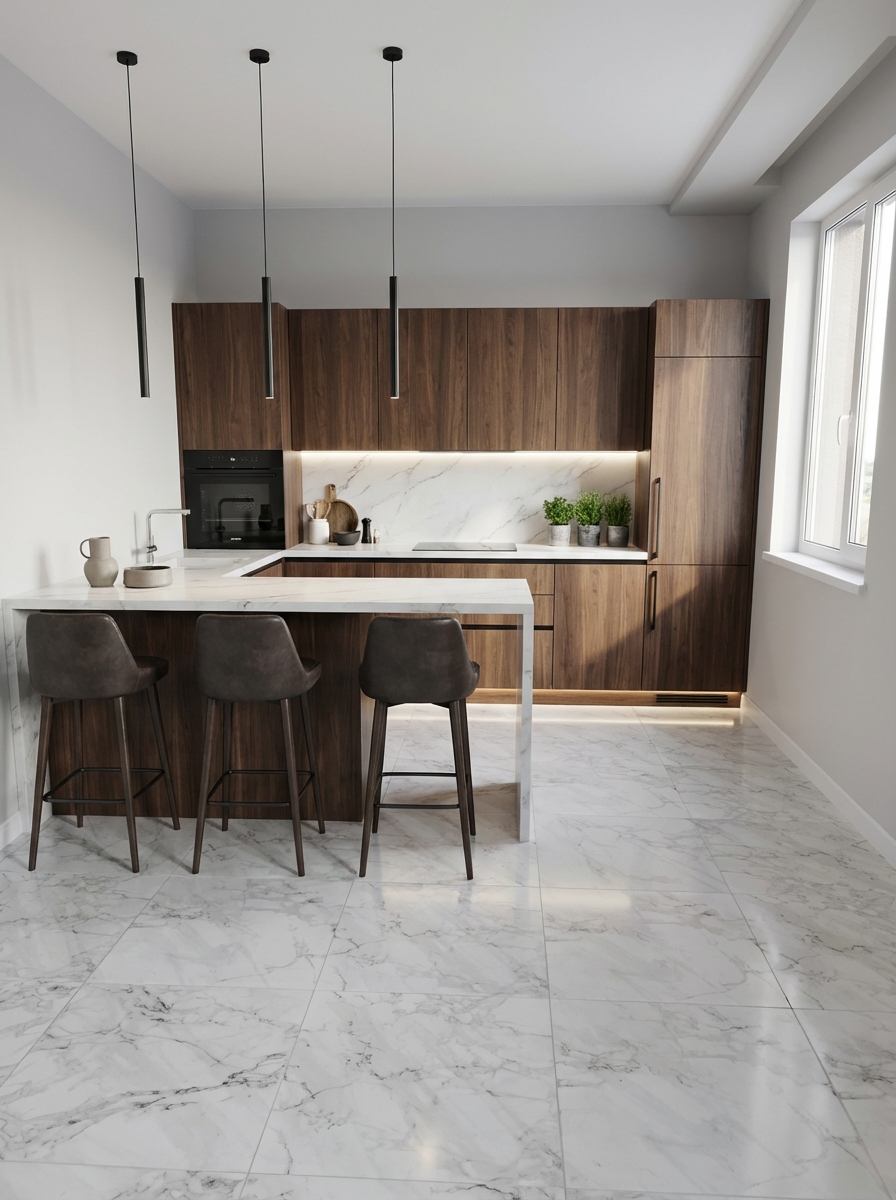 Дизайн кухни в стиле Минимализм — фото интерьера от нейросети RoomGPT