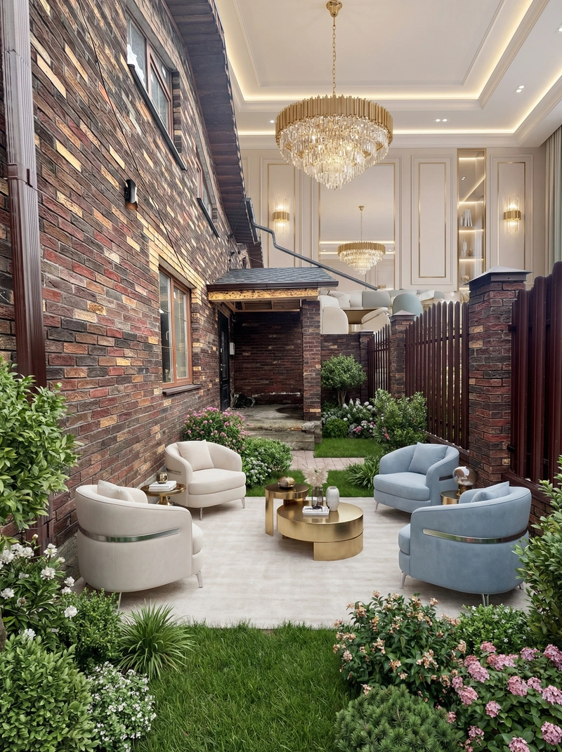 Дизайн интерьера в стиле Неоклассика — Гостиная от нейросети RoomGPT