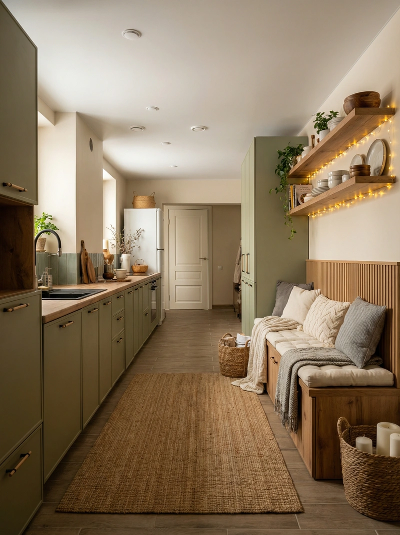Дизайн интерьера в стиле Хюгге — Кухня от нейросети RoomGPT