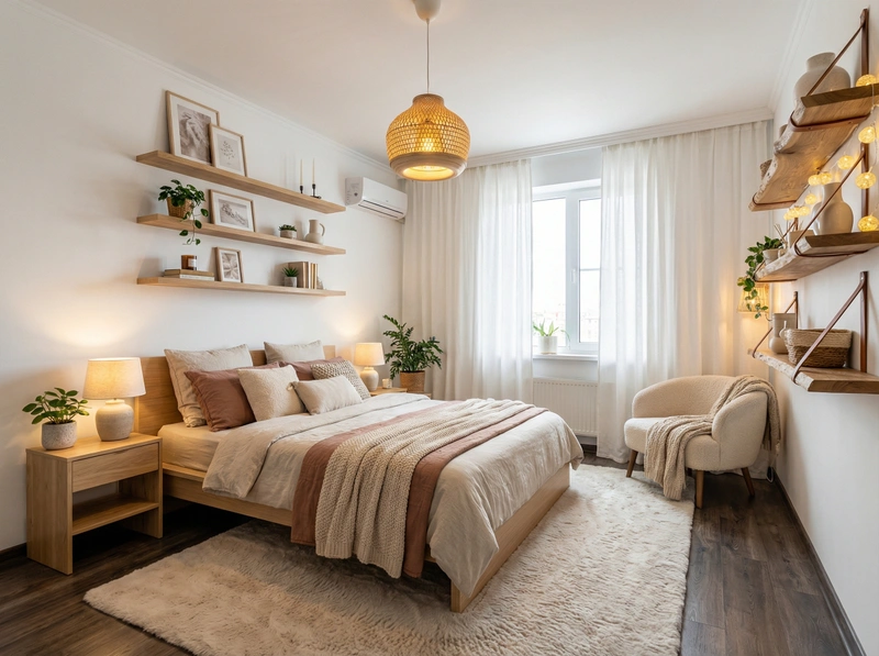 Дизайн интерьера в стиле Хюгге — Спальня от нейросети RoomGPT