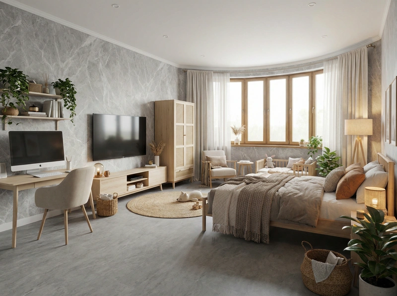 Дизайн интерьера в стиле Хюгге — Гостиная от нейросети RoomGPT