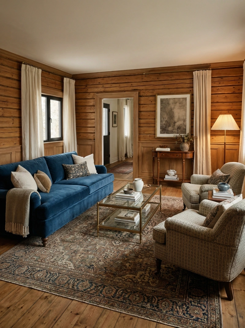 Дизайн интерьера в стиле Классика — Гостиная от нейросети RoomGPT