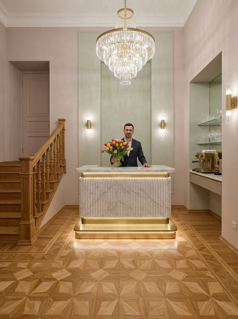 Дизайн интерьера в стиле Неоклассика — Кухня от нейросети RoomGPT