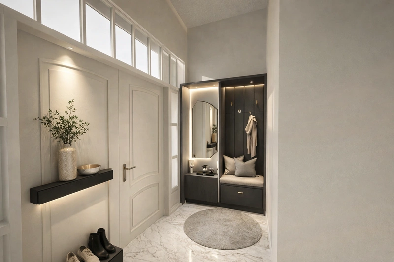 Дизайн интерьера в стиле Контемпорари — Прихожая от нейросети RoomGPT