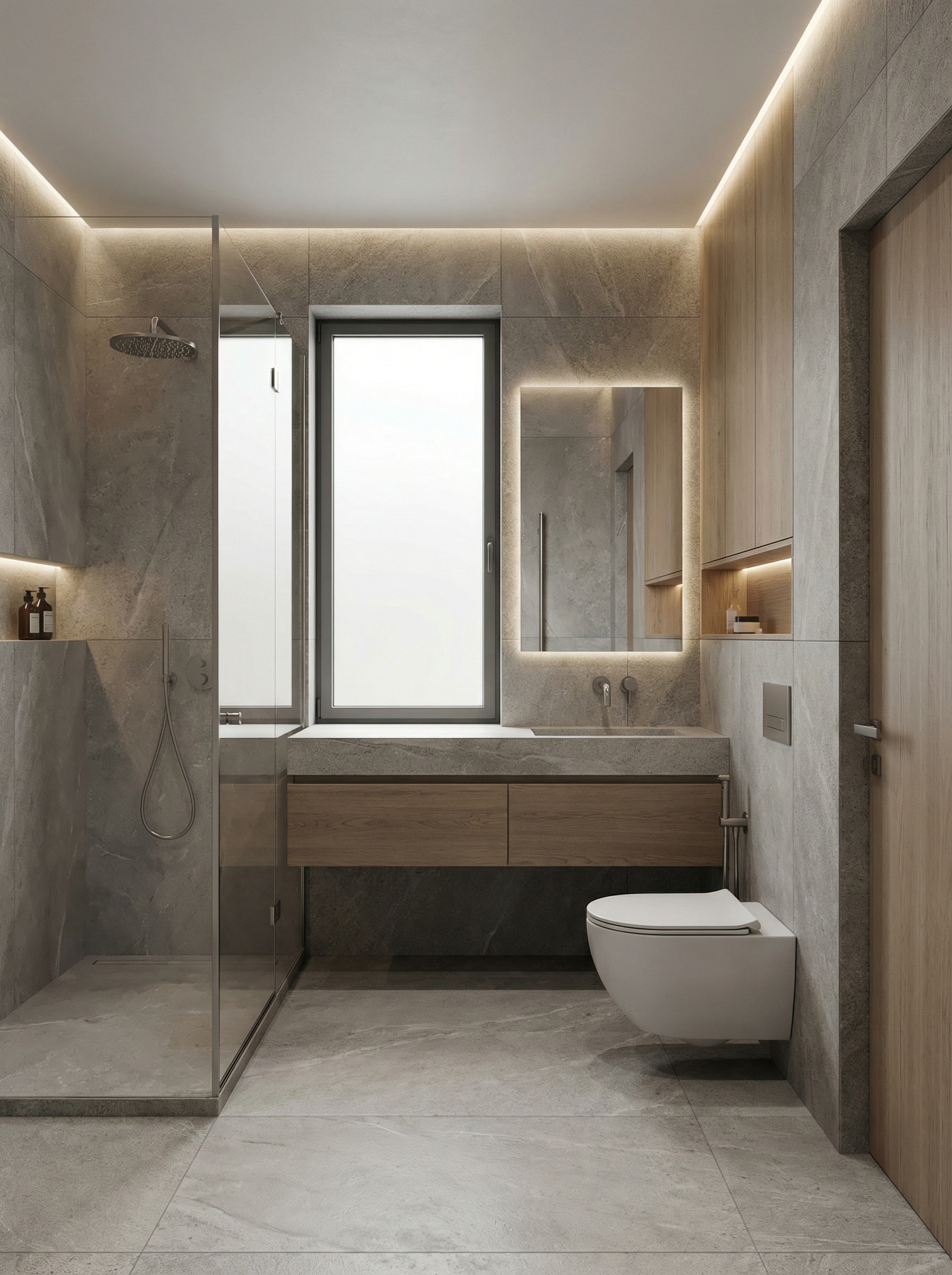 Дизайн ванной в стиле Минимализм — фото интерьера от нейросети RoomGPT