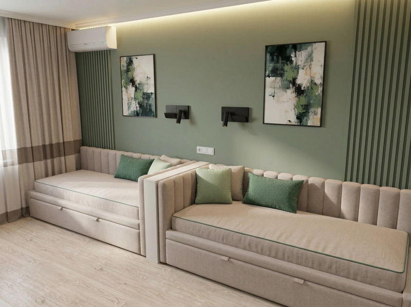 Дизайн спальни в стиле Минимализм — фото интерьера от нейросети RoomGPT