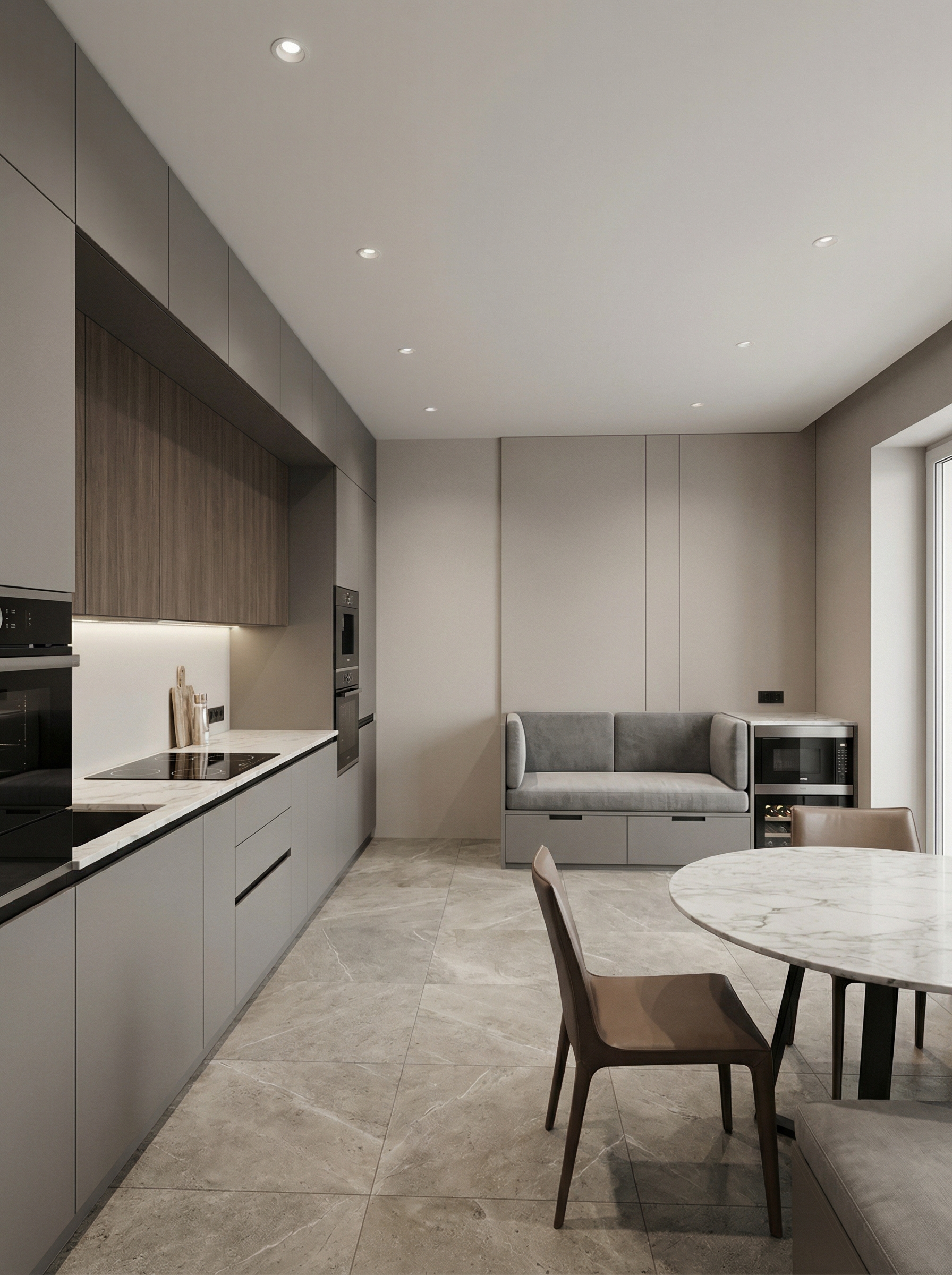 Дизайн кухни в стиле Минимализм — фото интерьера от нейросети RoomGPT