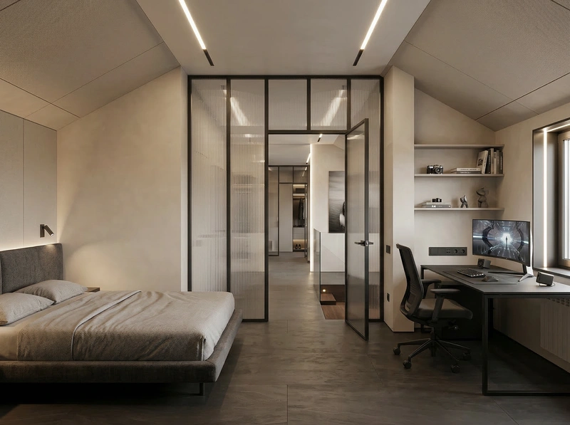 Дизайн интерьера в стиле Минимализм — Спальня от нейросети RoomGPT