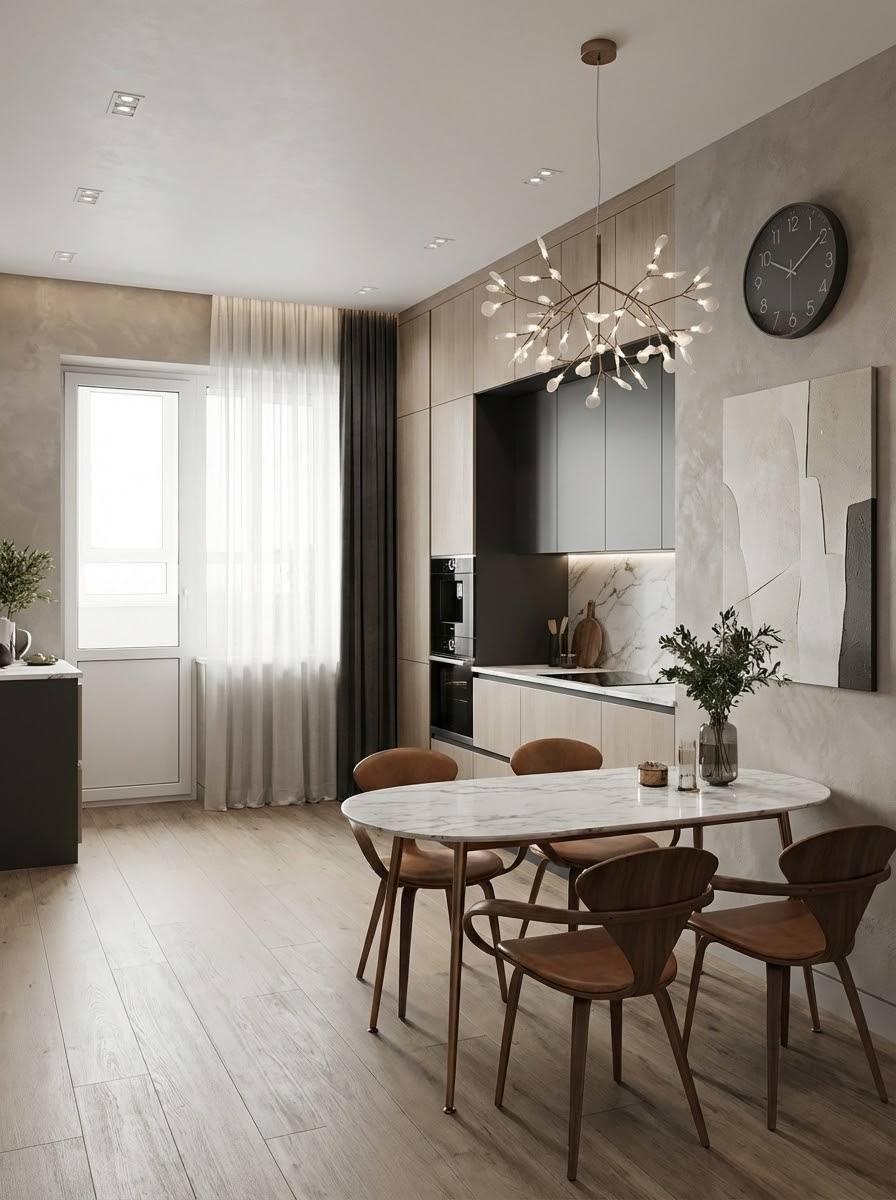 Дизайн кухни в стиле Минимализм — фото интерьера от нейросети RoomGPT