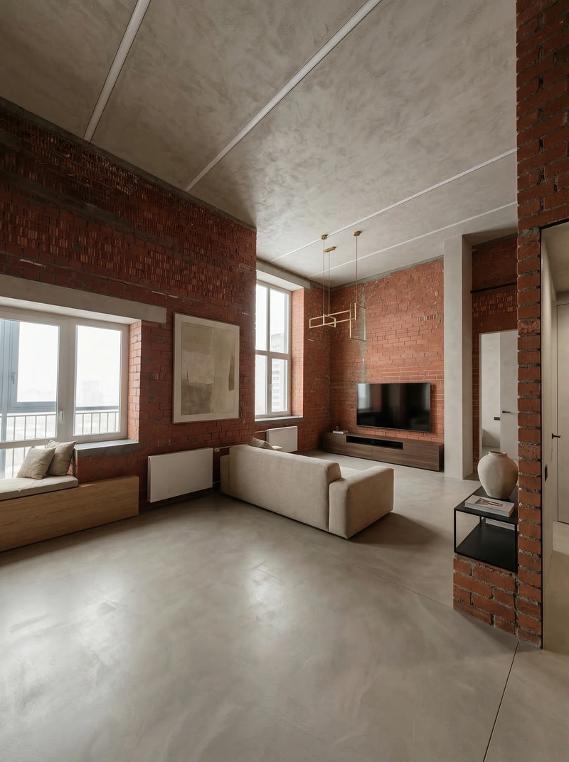 Дизайн интерьера в стиле Минимализм — Гостиная от нейросети RoomGPT