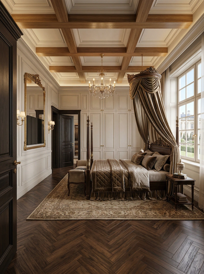 Дизайн интерьера в стиле Классика — Спальня от нейросети RoomGPT