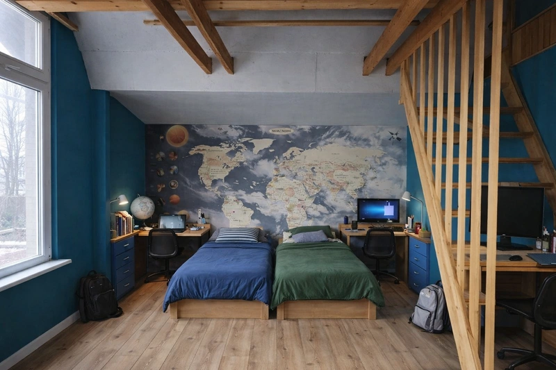 Дизайн детской в стиле Без стиля — фото интерьера от нейросети RoomGPT