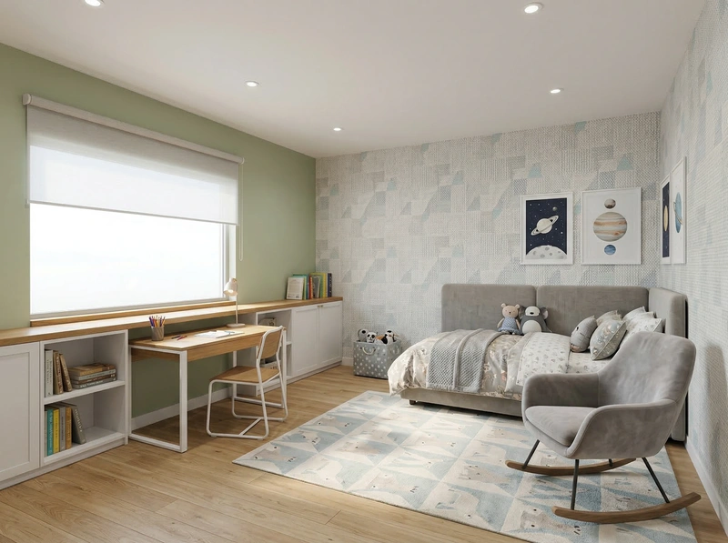 Дизайн интерьера в стиле Контемпорари — Детская от нейросети RoomGPT