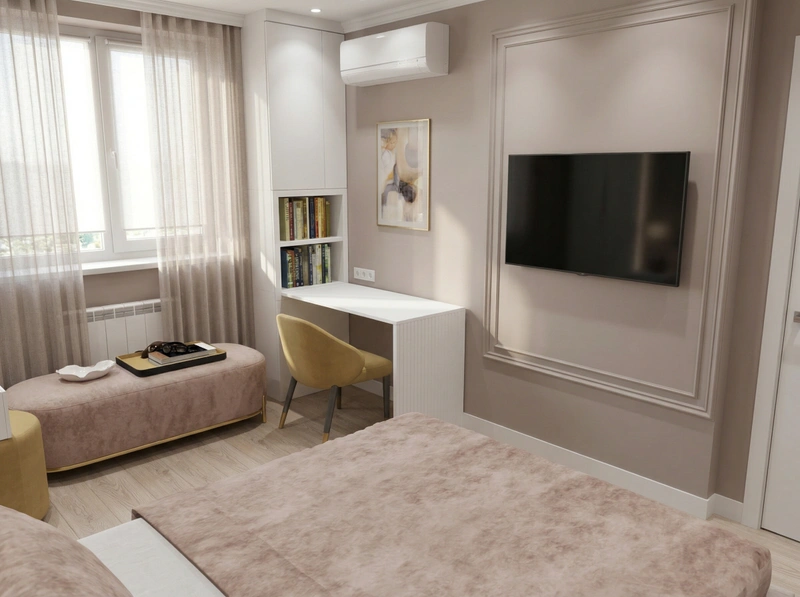 Дизайн спальни в стиле Минимализм — фото интерьера от нейросети RoomGPT