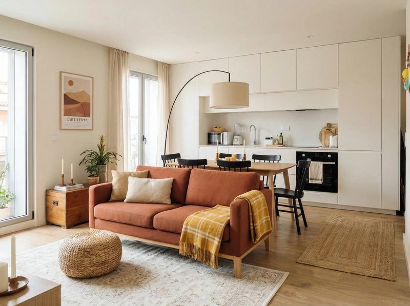 Дизайн интерьера в стиле Хюгге — Гостиная от нейросети RoomGPT