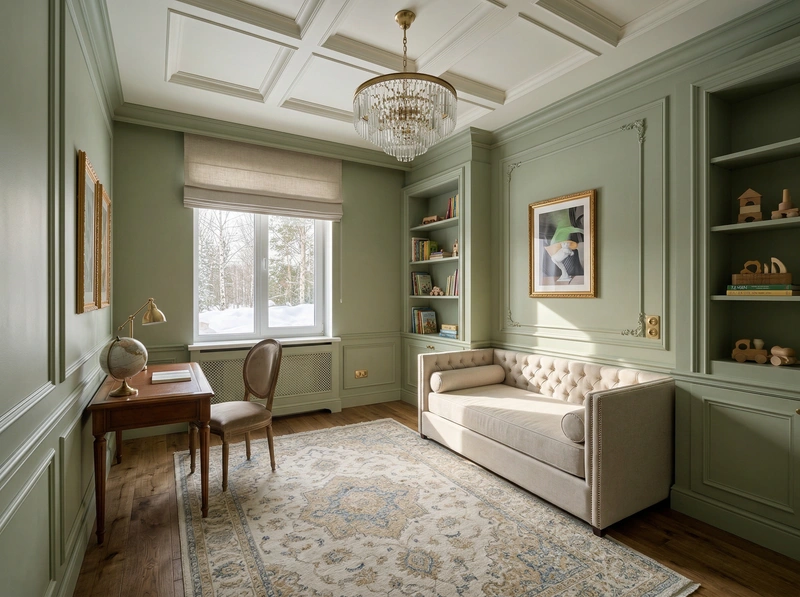 Дизайн интерьера в стиле Классика — Детская от нейросети RoomGPT