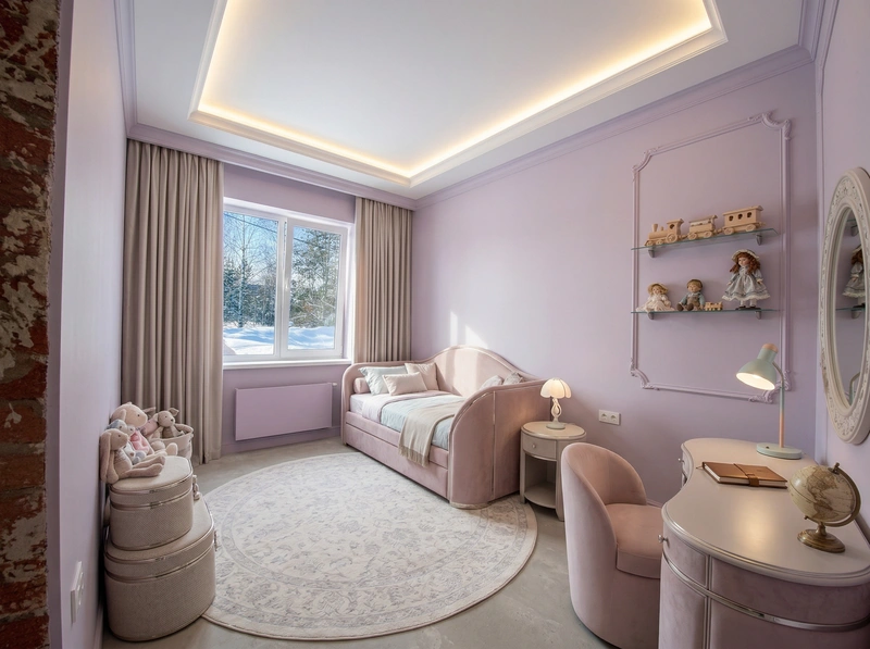 Дизайн интерьера в стиле Неоклассика — Детская от нейросети RoomGPT