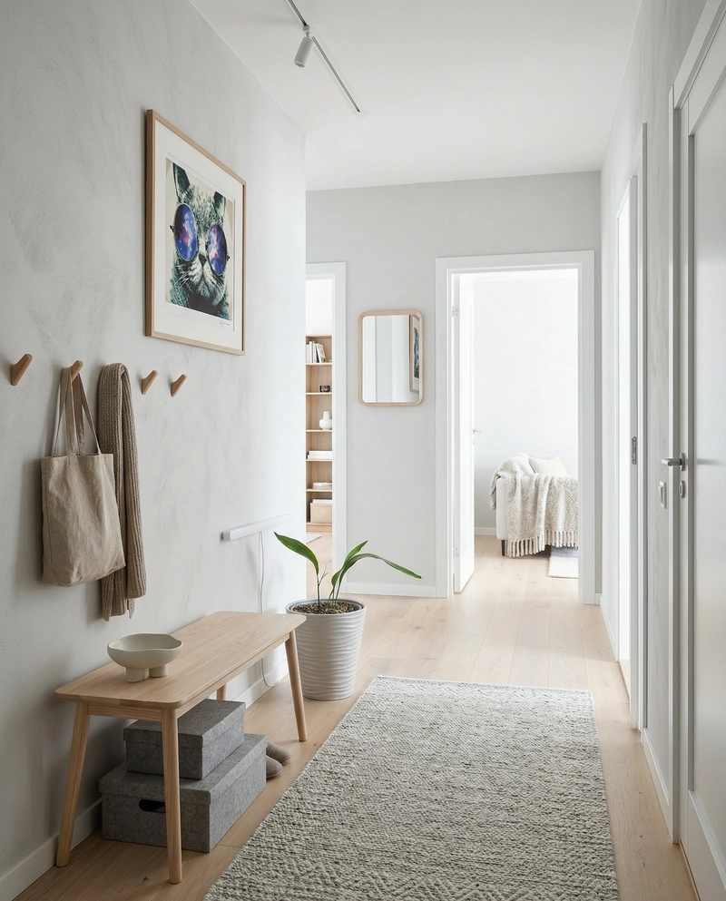 Дизайн интерьера в стиле Сканди — Прихожая от нейросети RoomGPT
