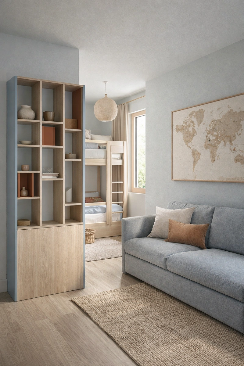 Дизайн детской в стиле Japandi — фото интерьера от нейросети RoomGPT